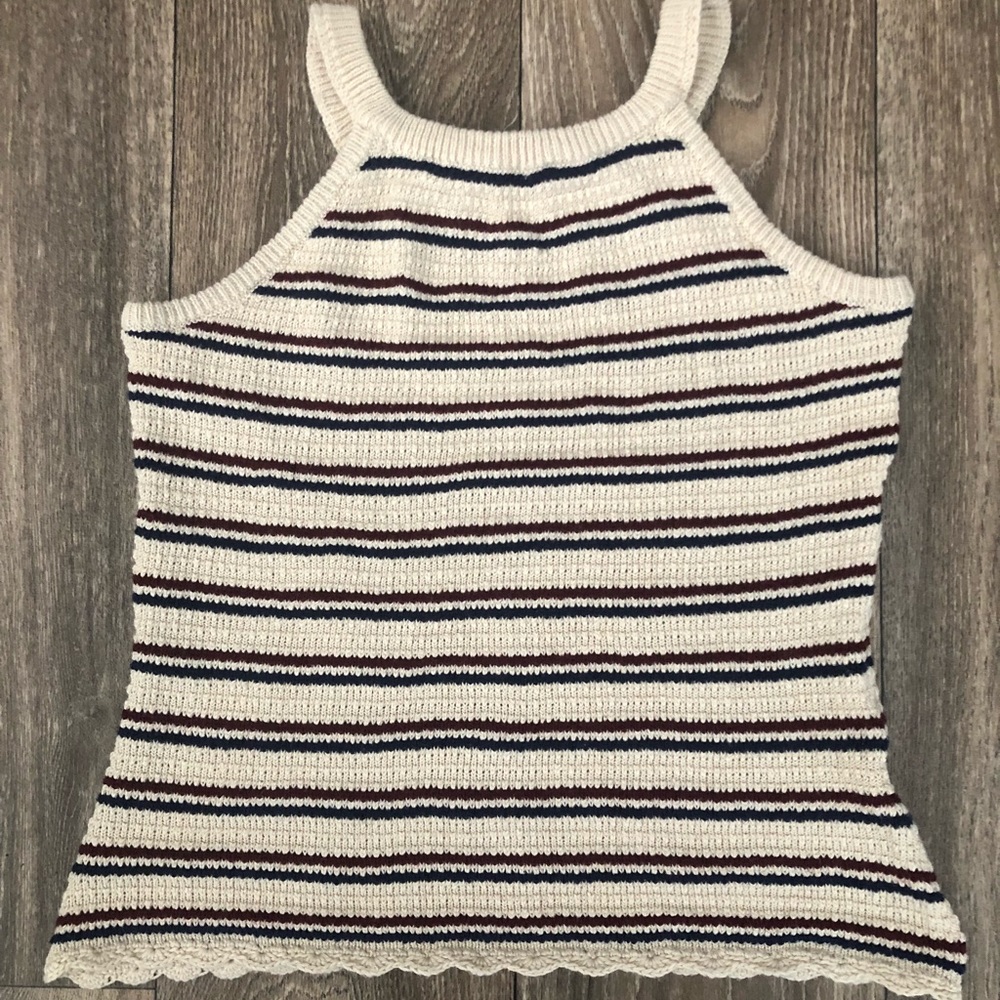 Adorable Crocheted Striped Tank Top